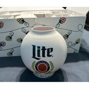Miller Lite Beernament Holiday Christmas Ornaments (6) Holds 12 oz Can Of Beer